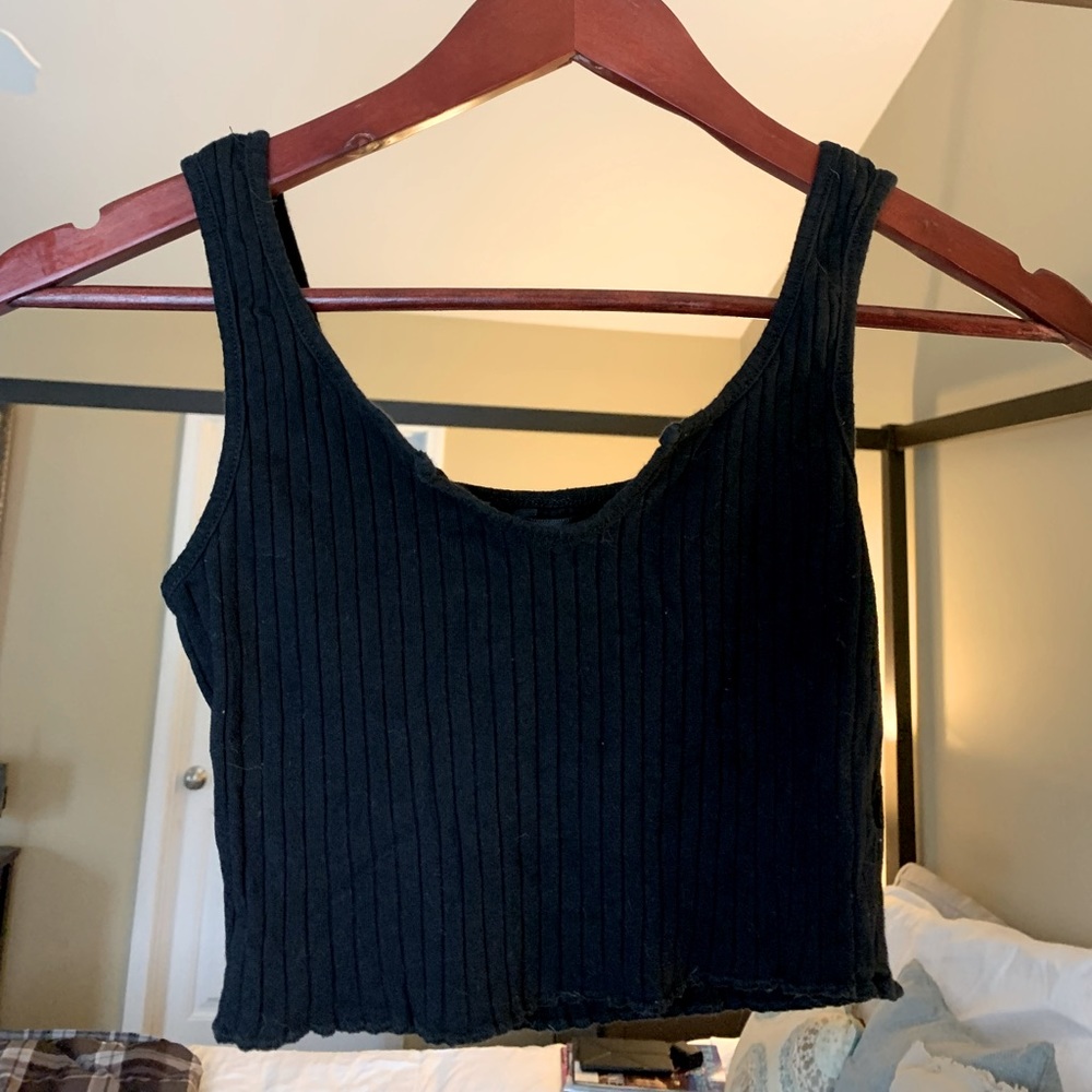 SIZE XS BLACK RIBBED SHEIN CROP TOP